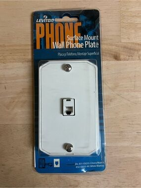 Leviton Phone Surface Wall Phone Plate New